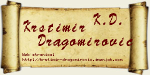 Krstimir Dragomirović vizit kartica